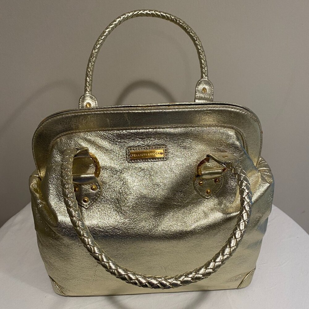 Elliott Lucca Gold Satchel Bag